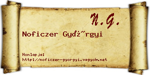 Noficzer Györgyi névjegykártya
