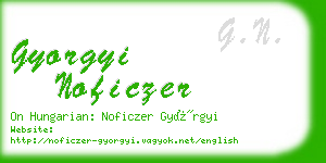 gyorgyi noficzer business card